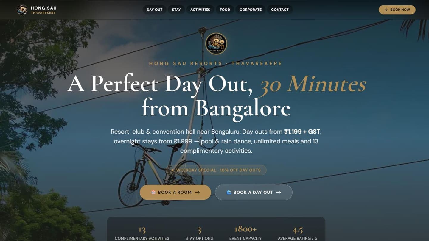 Hong Sau Thavarekere, thirty minutes from Bengaluru, built by Mt7